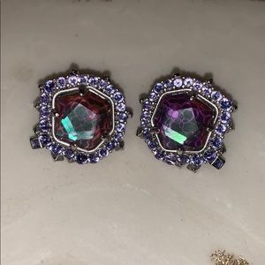 Kendra Scott abelia silver stud earrings